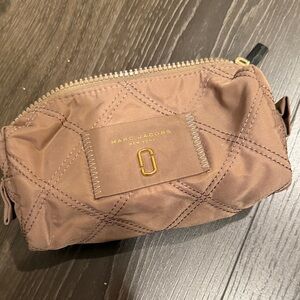 Marc Jacobs Quilted Pouch in Tan with Gold Details